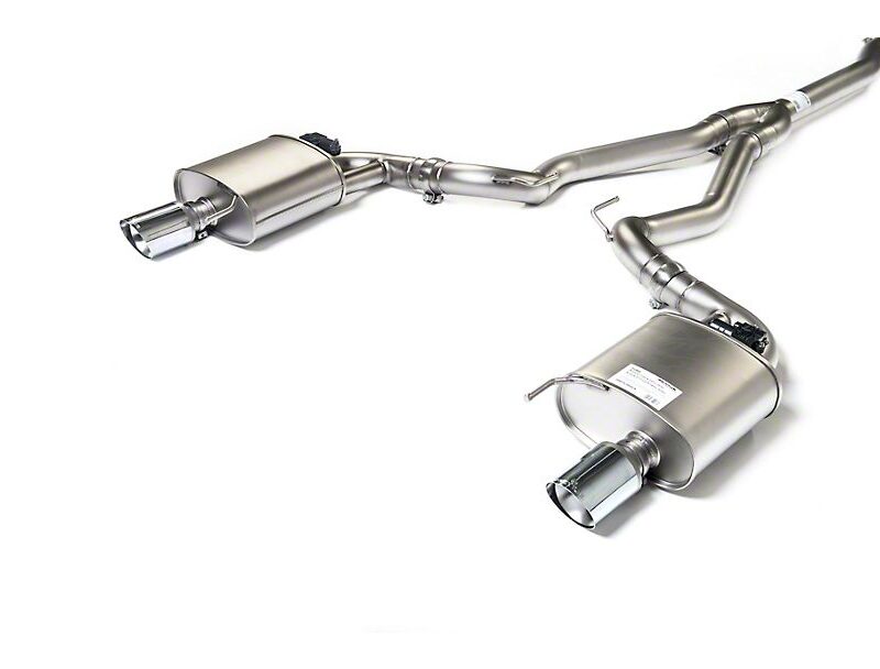 Remus 2015-2021 Ford Mustang EcoBoost Race Active Cat-Back Exhaust with Straight Cut Chrome Tips