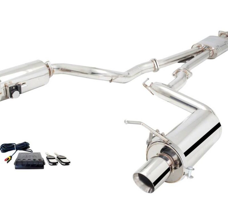 XForce 2015-2020 Ford Mustang EcoBoost 2.50-Inch Varex Cat-Back Exhaust with Round Rear Mufflers
