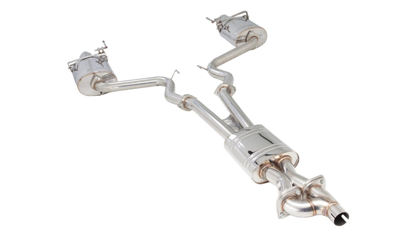 XForce Ford Mustang EcoBoost Twin 2.50Inch CatBack Exhaust with Round Rear Mufflers Function