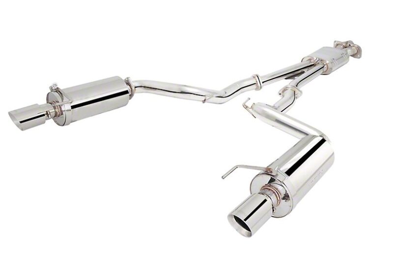 XForce Ford Mustang EcoBoost Twin 2.50-Inch Cat-Back Exhaust with Round Rear Mufflers