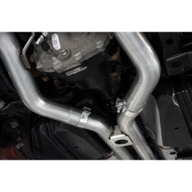 MBRP 2018-2023 Ford Mustang GT 3" Cat Back T304 Dual Quad Split Rear Exit Active Exhaust w/ Carbon Fiber Tips - Image 3