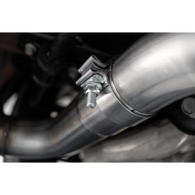 MBRP 2018-2023 Ford Mustang GT 3" Cat Back T304 Dual Quad Split Rear Exit Active Exhaust w/ Carbon Fiber Tips - Image 2