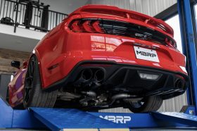 MBRP 2018-2023 Ford Mustang GT 3″ Cat Back T304 Dual Quad Split Rear Exit Exhaust w/ 4" Dual Wall Tips - Image 5