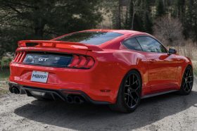MBRP 2018-2023 Ford Mustang GT 3″ Cat Back T304 Dual Quad Split Rear Exit Exhaust w/ 4" Dual Wall Tips - Image 6