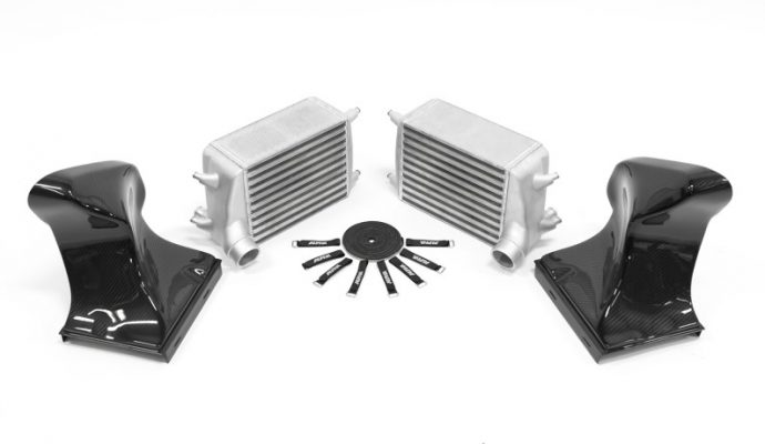 AMS Performance 2016-2019 Porsche 911 Carrera/Carrera S (991.2) Alpha Intercooler Kit w/ Carbon Fiber Shrouds
