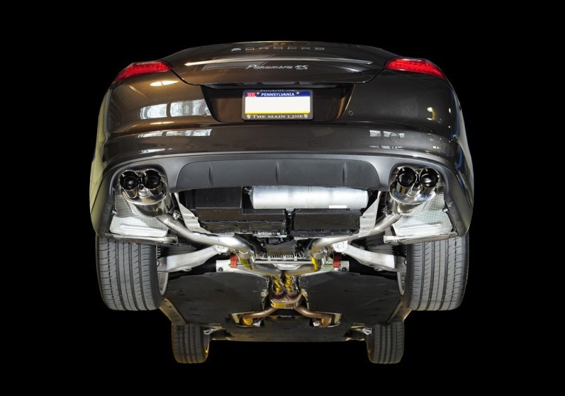 AWE Tuning 2010-2013 Porsche Panamera Cat-Back Exhaust System Touring Edition with Diamond Black Tips - Image 2