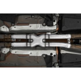 MBRP 2018-2023 Ford Mustang GT 2.5" Resonator Bypass X-Pipe - Aluminized - Image 1