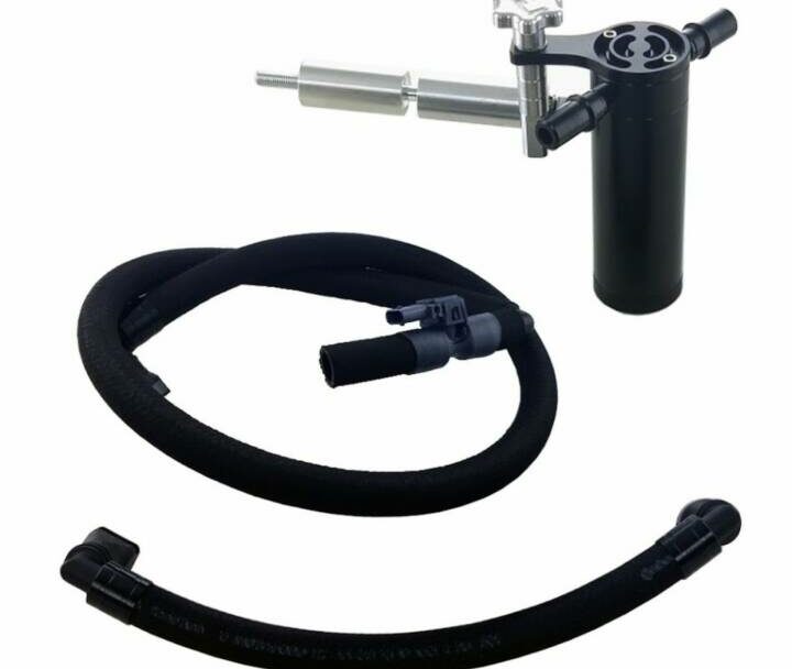 UPR Products 2015-2023 Ford Mustang Ecoboost Clean Side Oil Catch Can Separator Plug N Play