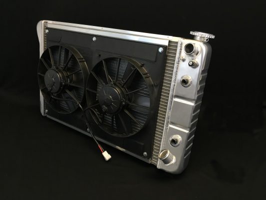 DeWitts LSX Modified Radiator Modules & Natural Polished Finish Radiator Kit for Chevrolet LS