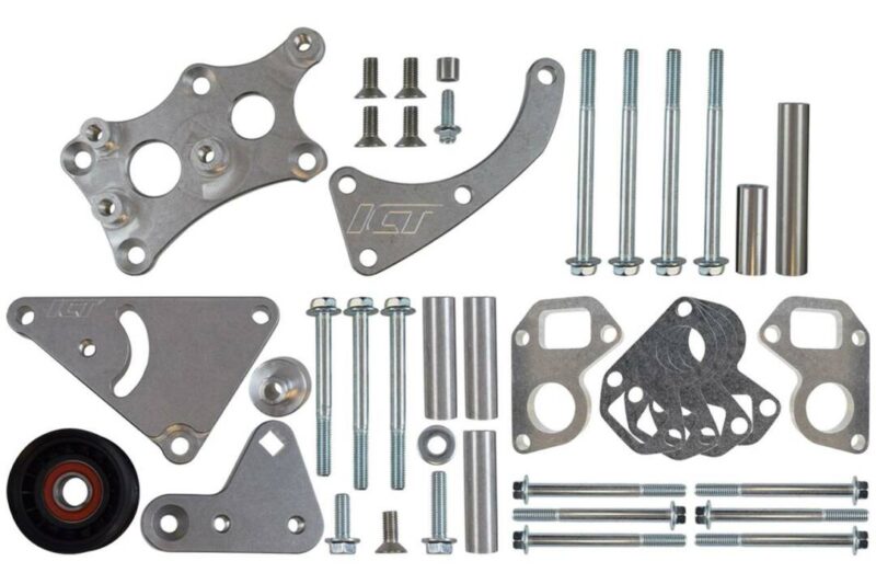 ICT Billet Alternator Bracket, Upper and Lower for Chevrolet LS Kit