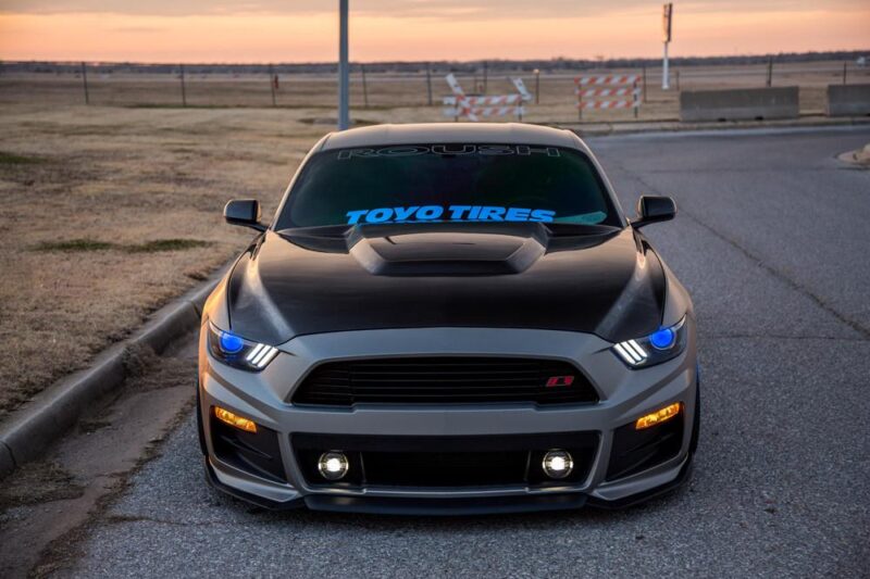 Anderson Composites 2015-2017 Ford Mustang Double Sided Carbon Fiber GT350 Style Hood