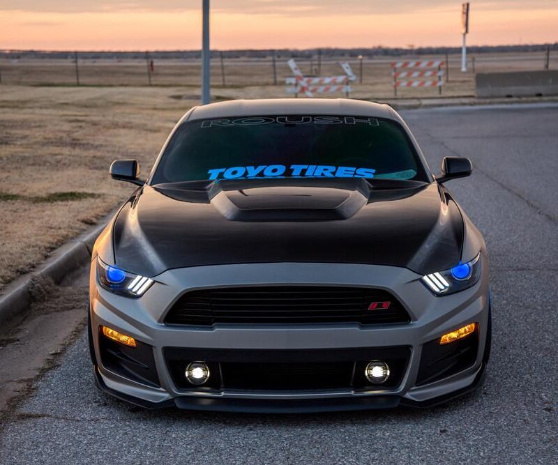 Anderson Composites 2015-2017 Ford Mustang Double Sided Carbon Fiber GT350 Style Hood