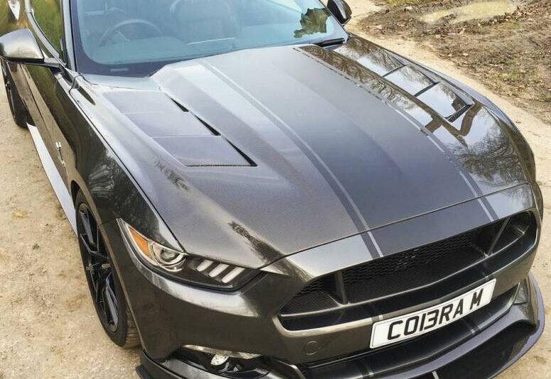 Anderson Composites 2015-2017 Ford Mustang Double Sided Carbon Fiber Heat Extractor Hood