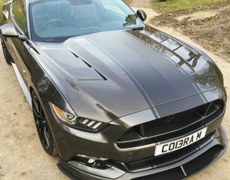 Anderson Composites 2015-2017 Ford Mustang Double Sided Carbon Fiber Heat Extractor Hood