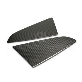 Anderson Composites 2015-2023 Ford Mustang Carbon Fiber Flat Side Window Louvers (Pair) - Image 1