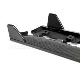 Anderson Composites 2015-2023 Ford Mustang Carbon Fiber GT350 Style Side Skirts Rocker Panel Splitters - Image 3