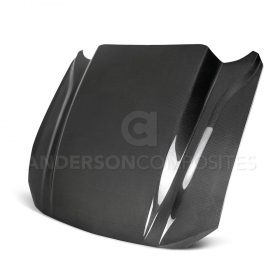 Anderson Composites 2018-2023 Ford Mustang Double Sided Type-CJ 4" Carbon Fiber Cowl Hood - Image 1