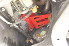 BMR Suspension 2015-2021 Ford Mustang GT Motor Mount Brackets - Adjustable - Hammertone Black - Image 2