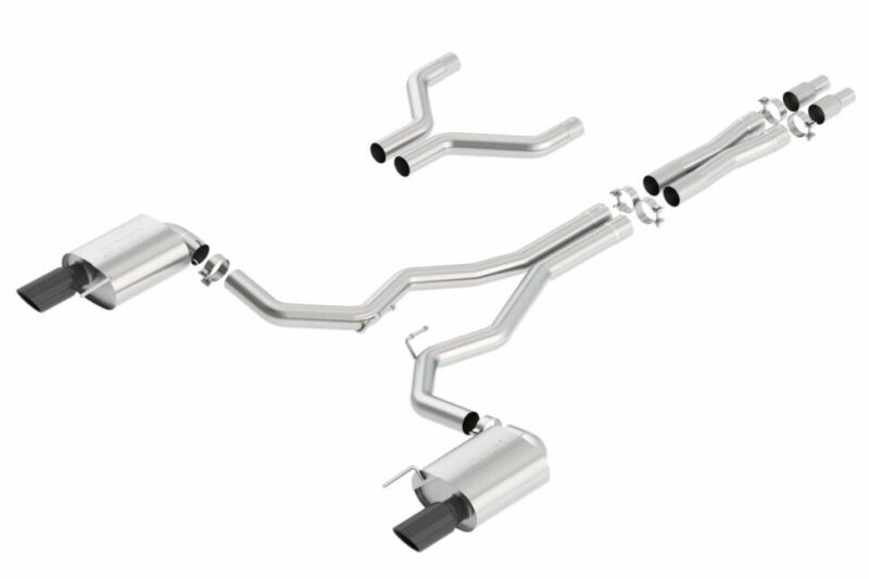 Borla Exhaust 2015-2017 Ford Mustang GT Cat Back 3″ Exhaust S-Type With Black Tips