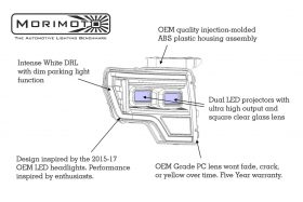Morimoto F150 / Raptor XB LED Hybrid Head Lights - Smoked - Image 3