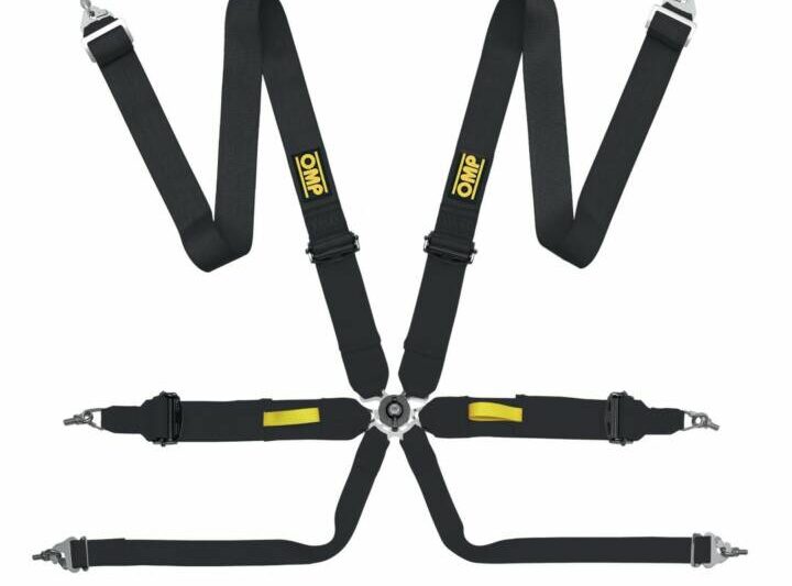 OMP Tecnica 3 FIA Homologated 6 Point Racing Safety Belt Harness - Black
