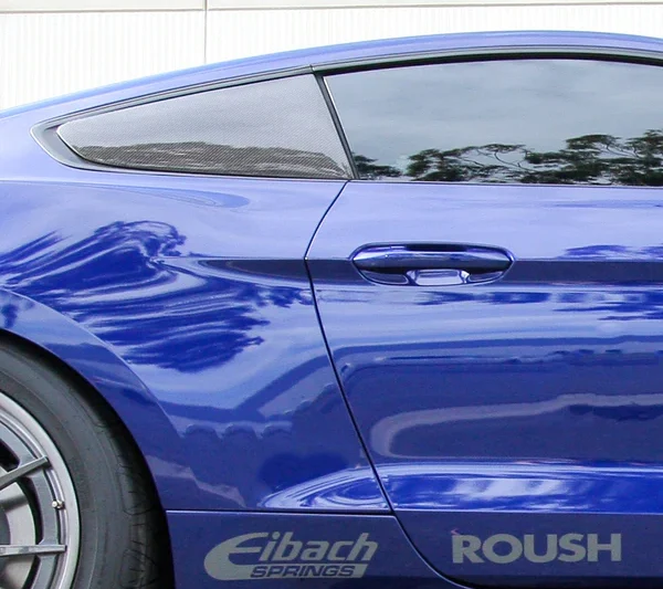 Anderson Composites 2015-2023 Ford Mustang Carbon Fiber Flat Side Window Louvers (Pair)