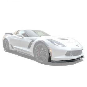 EOS 2014-2019 Chevrolet Corvette C7 Stage 3 Primer Black Front Splitter Air Dam - Image 1