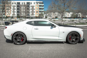 EOS 2019-2021 Chevrolet Camaro RS SS | ZL1 1LE Conversion Primer Black Front Splitter & Side Skirts - Image 2