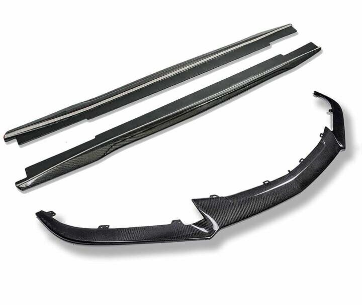 EOS 2016-2019 Cadillac CTS-V Carbon Fiber Front Splitter & Side Skirts Rocker Panels