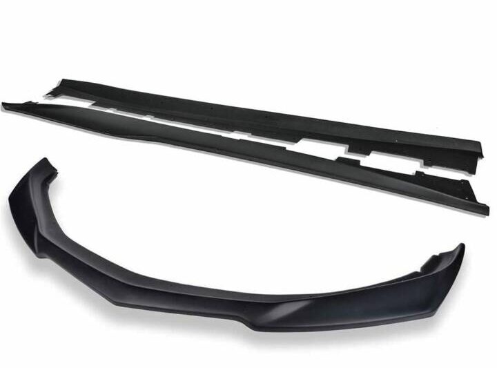 EOS 2019-2021 Chevrolet Camaro RS SS Primer Black Front Splitter Lip & Side Skirts Rocker Panels