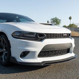 EOS 2015-2023 Dodge Charger SRT Track Package Glossy Black Front Splitter - Image 1