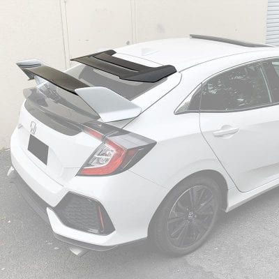 EOS 2016-2021 Honda Civic Hatchback Type R Conversion Rear Spoiler & Mugen Style Roof Spoiler