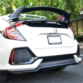 Extreme Online Store EOS Honda Civic Hatchback Type R Conversion Carbon Fiber Rear Trunk Spoiler Kit - Image 4