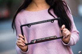 Function Factory Performance 4 Hole Carbon Fiber License Plate Frame