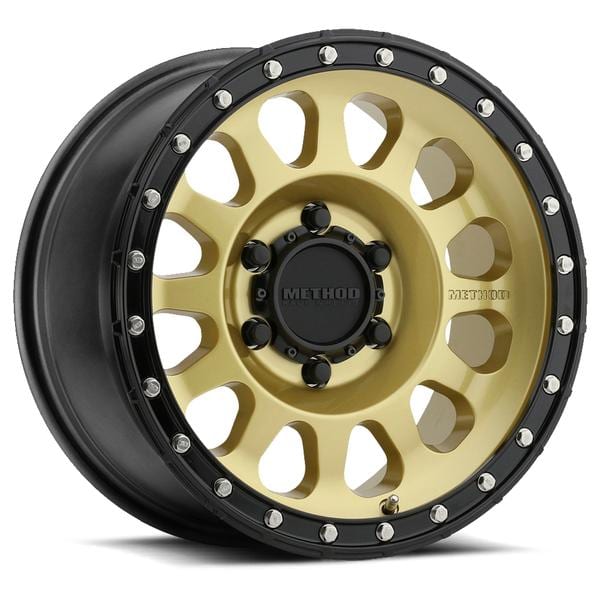 Method Race Wheels F150 / Raptor MR315 17x8.5 GOLD/BLACK STREET LOC WHEELS