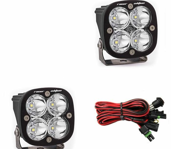 Offroad Alliance 2017-2020 Ford Raptor Triple Bezel Fog Light Kit W/ Baja Designs Squadron Racer Lights