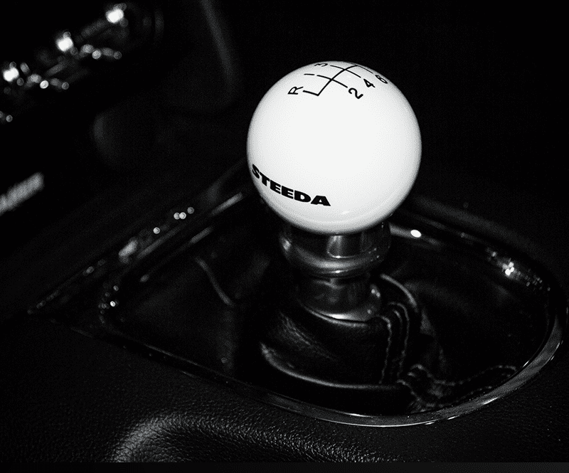 Steeda 2015-2023 Ford Mustang White Cue Ball Shift Knob