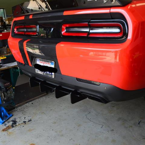 ZL1 Addons 2015-2023 Dodge Challenger Rear Diffuser - Image 4
