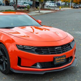 EOS 2019-2024 Chevrolet Camaro Primer Black Front Splitter Lip | Facelift 1LE Package - Image 1