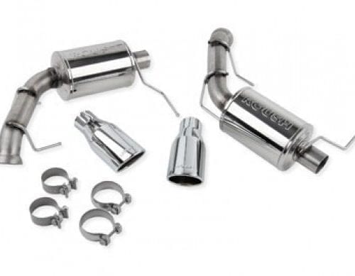 Roush Performance 2011-2014 Ford Mustang / GT500 Exhaust Kit, Dual Axle-Back w/ Round Tips, Enhanced Sound