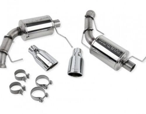 Roush Performance 2011-2014 Ford Mustang Exhaust Kit, Dual Axle-Back w/ Round Tips, Enhanced Sound