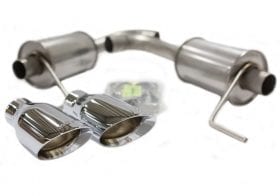 Roush Performance 2015-2024 Ford Mustang 5.0L V8 Exhaust Kit - Round Tip (304SS) - Image 1