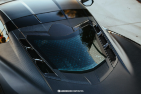 Anderson Composites 2020-2024 Chevrolet Corvette C8 Carbon Fiber Rear Decklid Housing Panel - Image 2