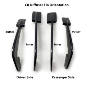Anderson Composites 2020-2024 Chevrolet Corvette C8 Carbon Fiber Rear Diffuser Fins - Image 4