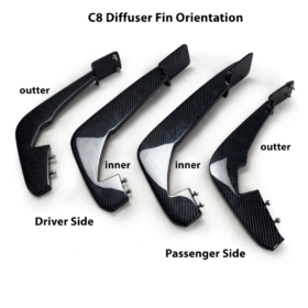Anderson Composites 2020-2024 Chevrolet Corvette C8 Carbon Fiber Rear Diffuser Fins - Image 5