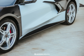 Anderson Composites 2020-2024 Chevrolet Corvette C8 Carbon Fiber Side Skirt Extensions - Image 3
