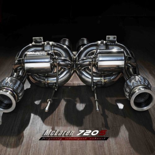 FI Exhaust 2017 2021 Mclaren 720S Cat Back Valvetronic Exhaust With Dual Tips In Carbon Fiber 4