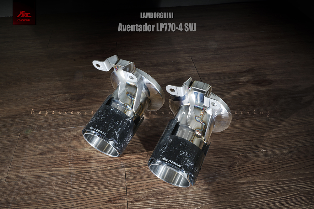 FI Exhaust 2018-2020 Lamborghini Aventador SVJ LP770-4 Cat-Back Valvetronic Exhaust with Forged Carbon Tips - Image 6