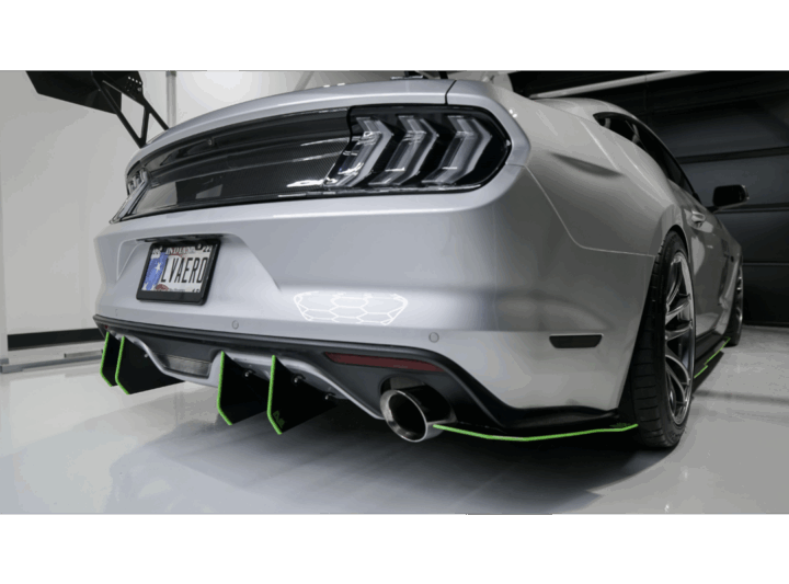 LiquiVinyl 2015-2017 Ford Mustang Premium Bumper Rear Diffuser Fins