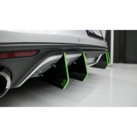 LiquiVinyl 2015-2017 Ford Mustang Premium Bumper Rear Diffuser Fins - Image 1